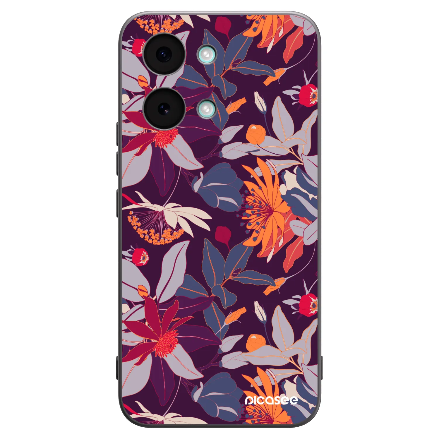 Picasee husă neagră din silicon pentru Xiaomi Poco X8 Pro Max - Purple Leaf