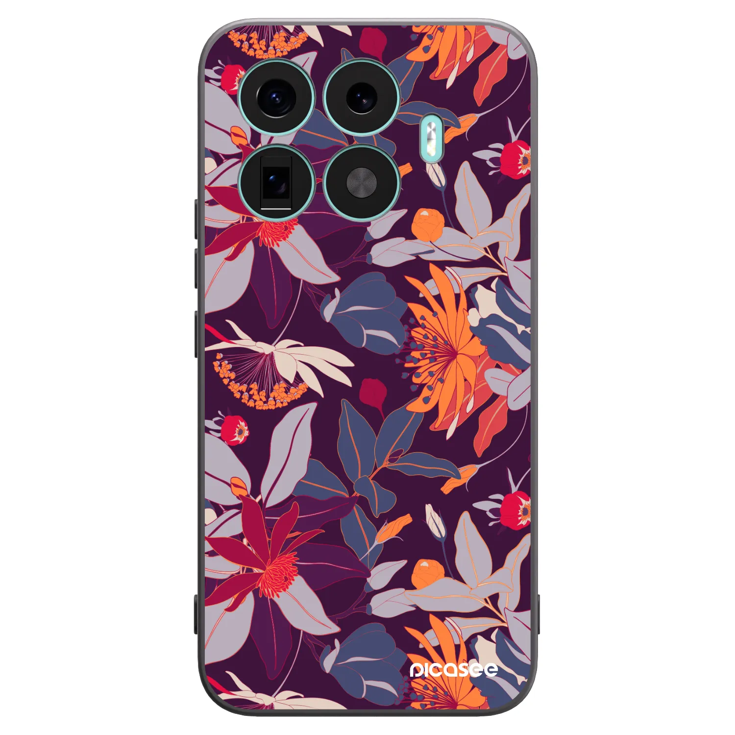 Picasee husă neagră din silicon pentru Xiaomi 17T Pro - Purple Leaf