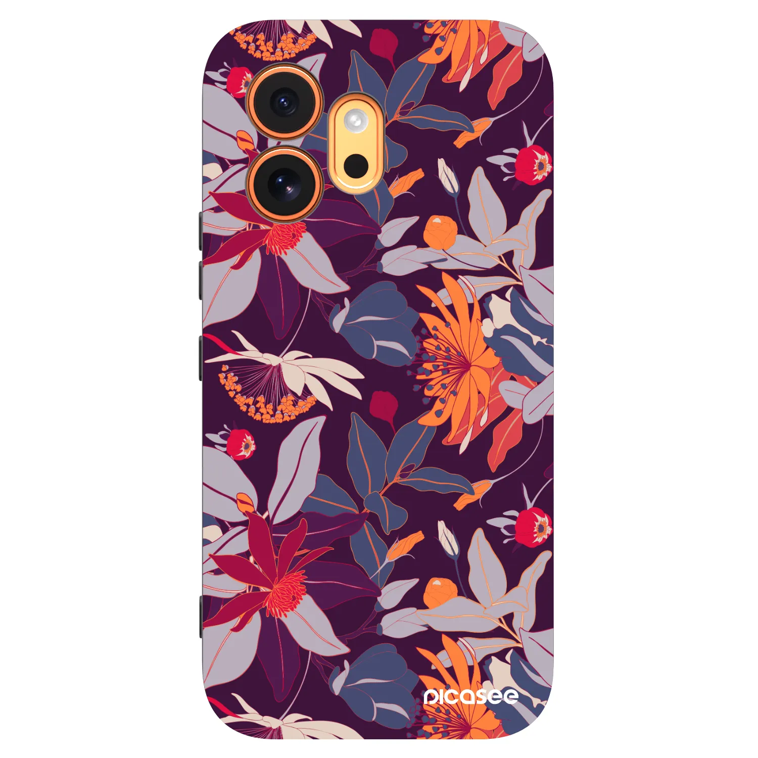 Picasee husă neagră din silicon pentru Honor 600 - Purple Leaf
