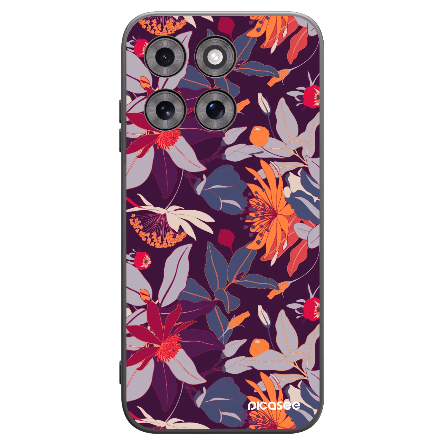 Picasee husă neagră din silicon pentru Motorola Moto G77 - Purple Leaf