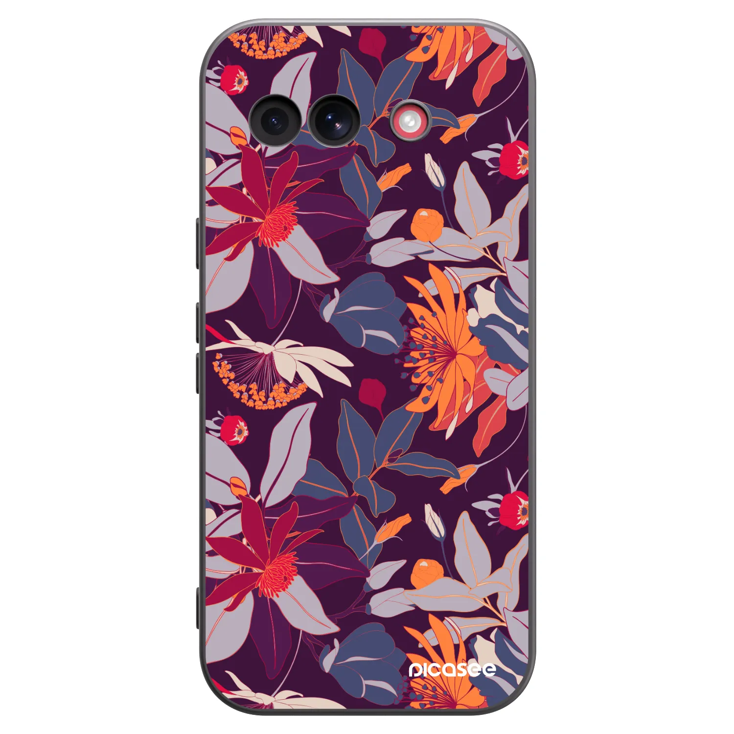 Picasee husă neagră din silicon pentru Google Pixel 10a - Purple Leaf