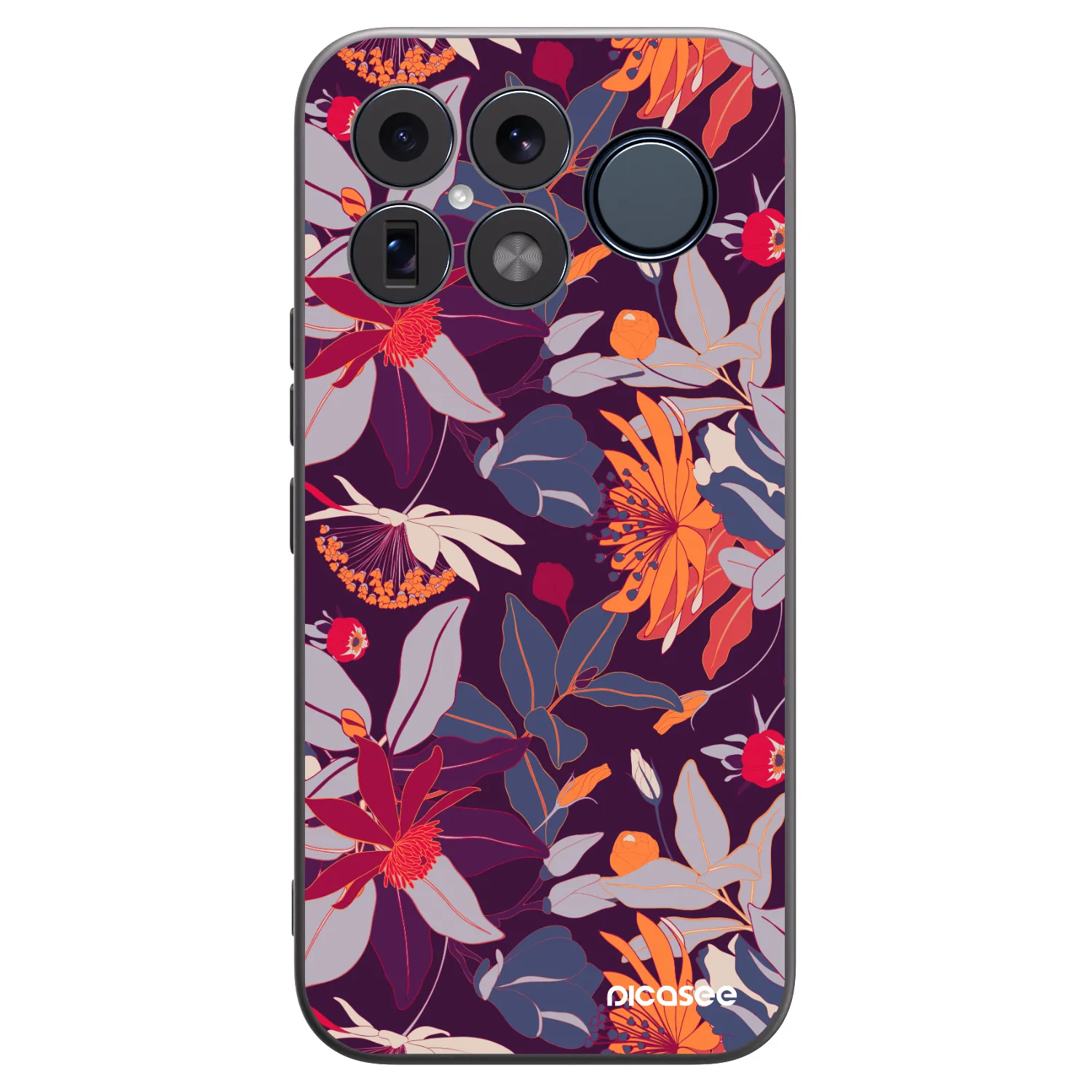 Picasee husă neagră din silicon pentru Xiaomi Poco F8 Ultra - Purple Leaf