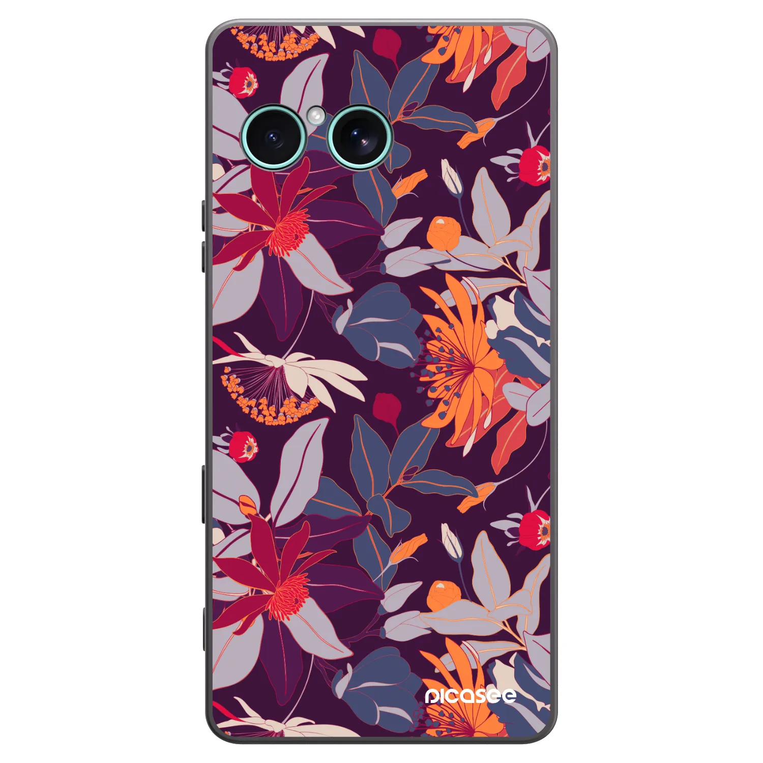 Picasee husă neagră din silicon pentru Sony Xperia 10 VII - Purple Leaf