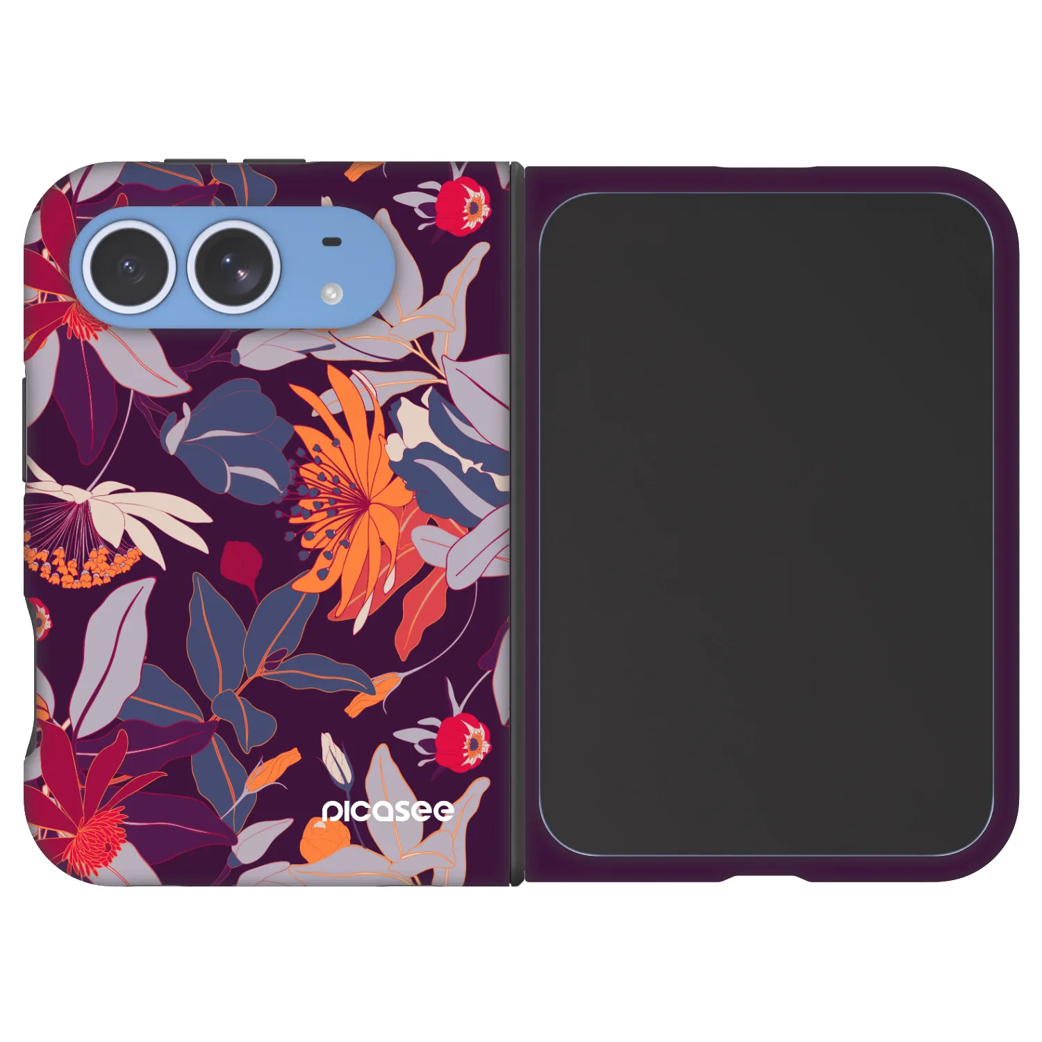 Picasee Fashion Case MagSafe pentru Apple iPhone Duo - Purple Leaf