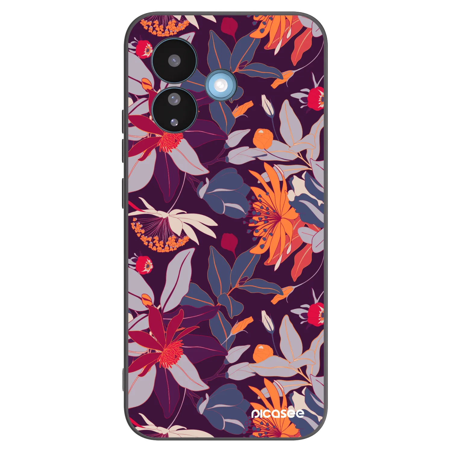 Picasee husă neagră din silicon pentru Xiaomi Redmi Note 17 Pro 5G - Purple Leaf