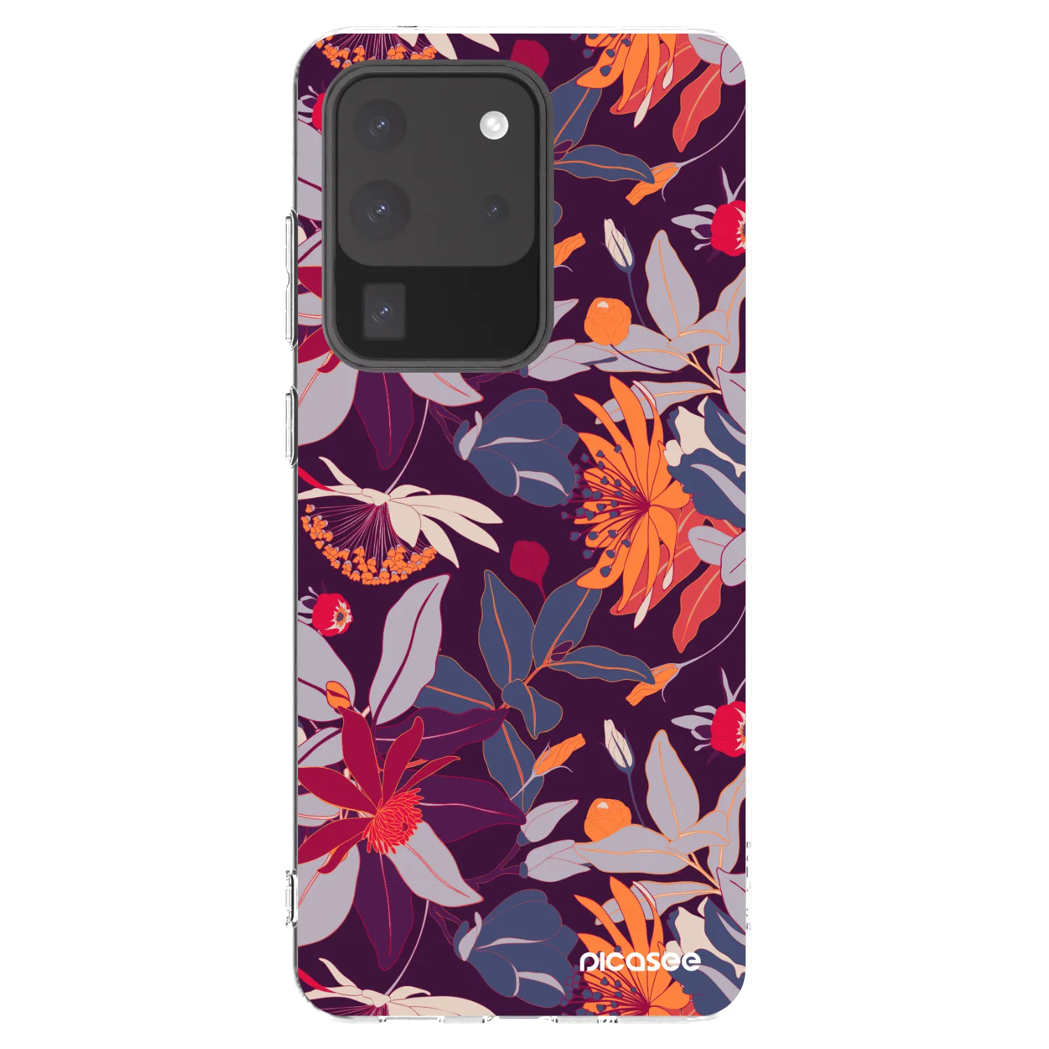 Picasee husă transparentă din silicon pentru Samsung Galaxy S20 Ultra 5G G988F - Purple Leaf