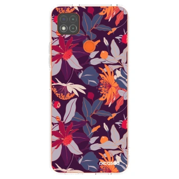 Picasee husă transparentă din silicon pentru Xiaomi Redmi 9C - Purple Leaf