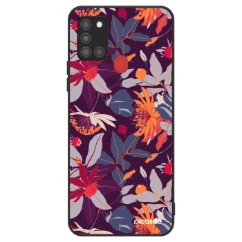 Husă pentru Samsung Galaxy A21s - Purple Leaf