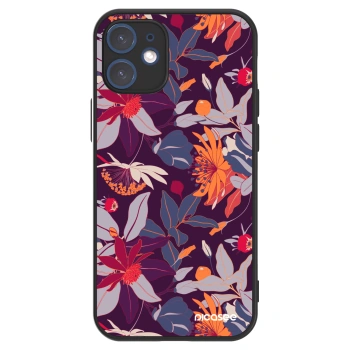 Picasee ULTIMATE CASE pentru Apple iPhone 12 mini - Purple Leaf