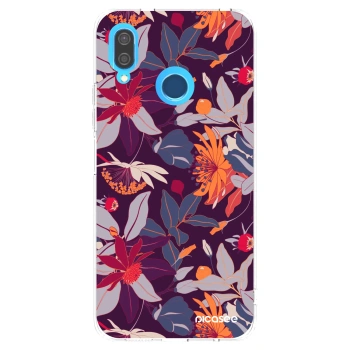 Picasee husă transparentă din silicon pentru Huawei P20 Lite - Purple Leaf