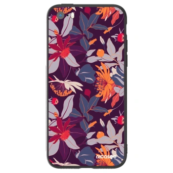 Husă pentru Apple iPhone 5/5S/SE - Purple Leaf