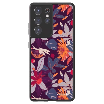 Husă pentru Samsung Galaxy S21 Ultra 5G G998B - Purple Leaf