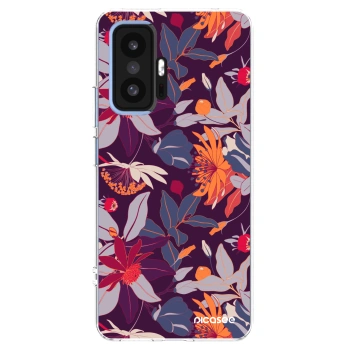 Picasee husă transparentă din silicon pentru Xiaomi 11T Pro - Purple Leaf