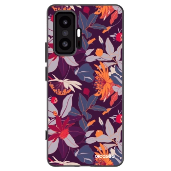 Picasee husă neagră din silicon pentru Xiaomi 11T Pro - Purple Leaf