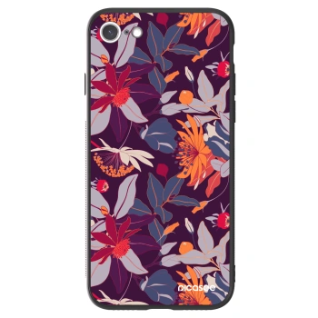 Picasee ULTIMATE CASE pentru Apple iPhone SE 2022 - Purple Leaf