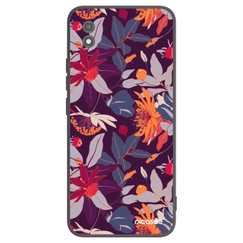 Picasee husă neagră din silicon pentru Realme C11 (2021) - Purple Leaf