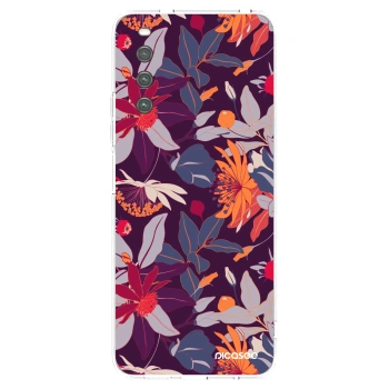 Picasee husă transparentă din silicon pentru Sony Xperia 10 IV 5G - Purple Leaf