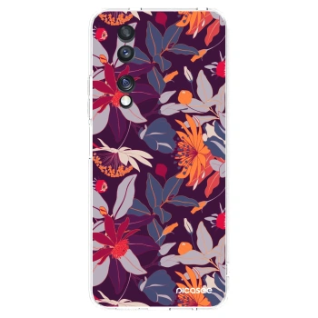Picasee husă transparentă din silicon pentru Honor 70 - Purple Leaf