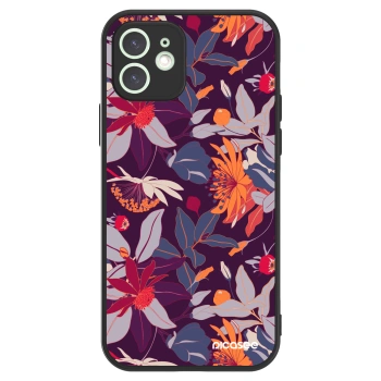 Picasee ULTIMATE CASE MagSafe pentru Apple iPhone 12 - Purple Leaf