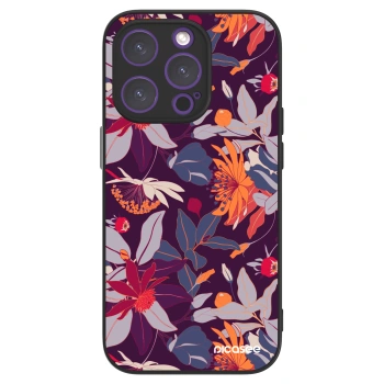 Picasee ULTIMATE CASE MagSafe pentru Apple iPhone 14 Pro - Purple Leaf