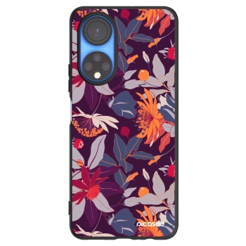 Picasee husă neagră din silicon pentru Honor X7 - Purple Leaf