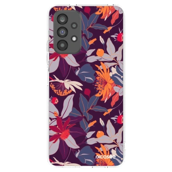Picasee husă transparentă din silicon pentru Samsung Galaxy A73 5G - Purple Leaf