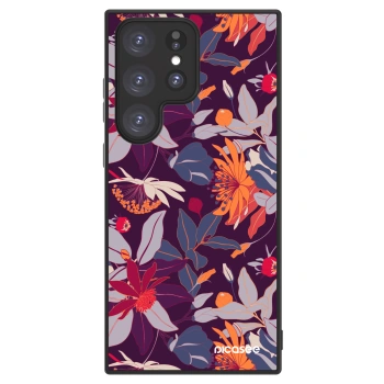 Picasee ULTIMATE CASE pentru Samsung Galaxy S23 Ultra 5G - Purple Leaf