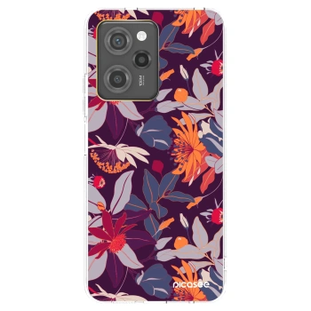 Picasee husă transparentă din silicon pentru Xiaomi Poco X5 Pro - Purple Leaf
