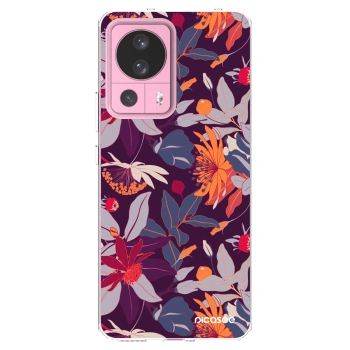 Picasee husă transparentă din silicon pentru Xiaomi 13 Lite - Purple Leaf