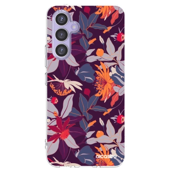 Picasee husă transparentă din silicon pentru Samsung Galaxy A54 5G A546B - Purple Leaf