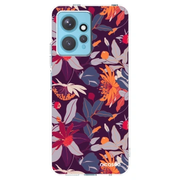 Picasee husă transparentă din silicon pentru Xiaomi Redmi Note 12 4G - Purple Leaf