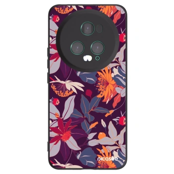 Picasee husă neagră din silicon pentru Honor Magic5 Pro - Purple Leaf