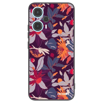 Picasee husă neagră din silicon pentru Xiaomi Poco F5 - Purple Leaf