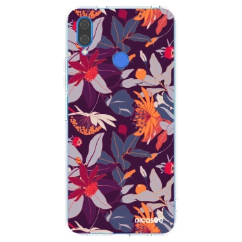 Picasee husă transparentă din silicon pentru Huawei Nova 3i - Purple Leaf