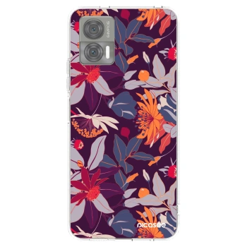 Picasee husă transparentă din silicon pentru Motorola Edge 30 Neo - Purple Leaf