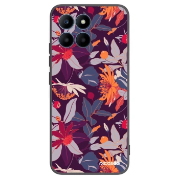 Picasee husă neagră din silicon pentru Honor 70 Lite - Purple Leaf