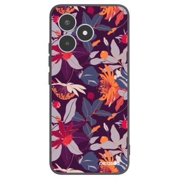 Picasee husă neagră din silicon pentru Realme C53 - Purple Leaf