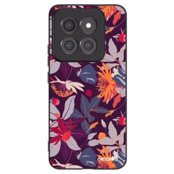 Picasee husă neagră din silicon pentru Xiaomi 14 Pro - Purple Leaf