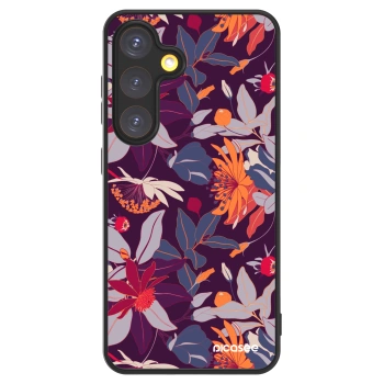 Picasee ULTIMATE CASE pentru Samsung Galaxy S24 S921B 5G - Purple Leaf