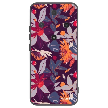 Picasee husă neagră din silicon pentru Honor Magic6 Lite 5G - Purple Leaf