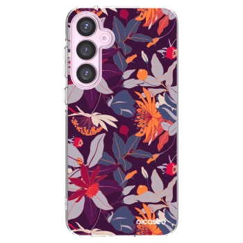 Picasee husă transparentă din silicon pentru Samsung Galaxy A55 5G A556B - Purple Leaf