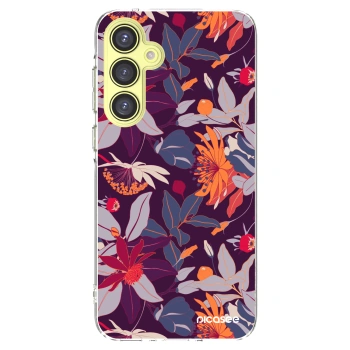 Picasee husă transparentă din silicon pentru Samsung Galaxy A35 5G A356B - Purple Leaf