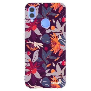 Picasee husă transparentă din silicon pentru Honor 10 Lite - Purple Leaf
