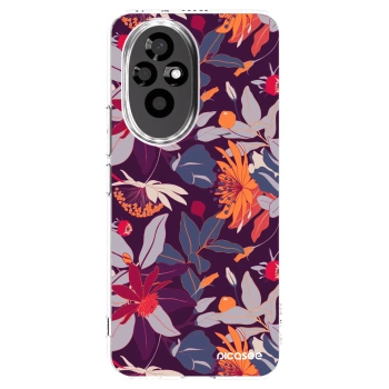 Picasee husă transparentă din silicon pentru Honor 200 5G - Purple Leaf