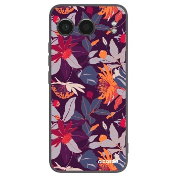 Picasee husă neagră din silicon pentru OnePlus Nord 4 - Purple Leaf