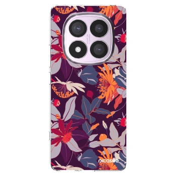 Picasee husă transparentă din silicon pentru Xiaomi Redmi Note 14 Pro 5G - Purple Leaf