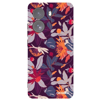 Picasee husă neagră din silicon pentru Xiaomi Poco X7 - Purple Leaf