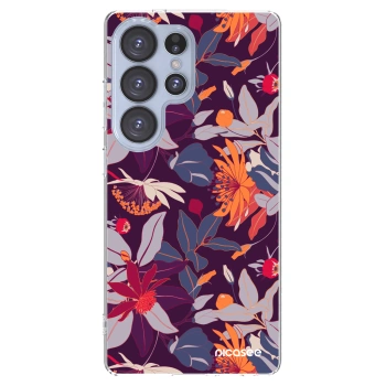 Picasee husă transparentă din silicon pentru Samsung Galaxy S25 Ultra 5G - Purple Leaf