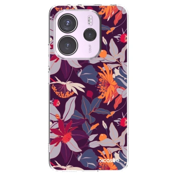 Picasee husă transparentă din silicon pentru Xiaomi Redmi Note 14 4G - Purple Leaf