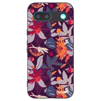 Picasee husă neagră din silicon pentru Google Pixel 8 - Purple Leaf